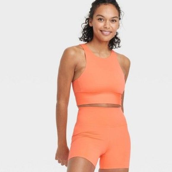 Women's Light Support Brushed Sculpt High-Neck Sports Bra - All in Motion C - Picture 4 of 7